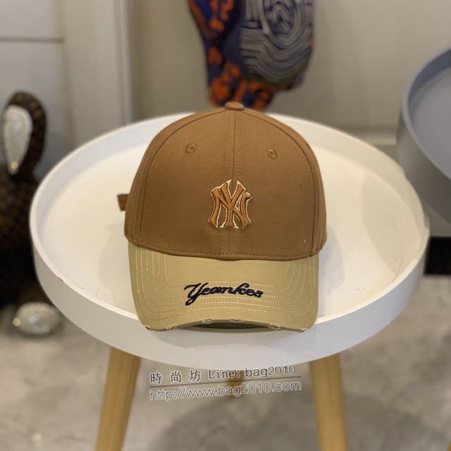 NY男女同款帽子 MLB拼接刺繡棒球帽鴨舌帽  mm1651